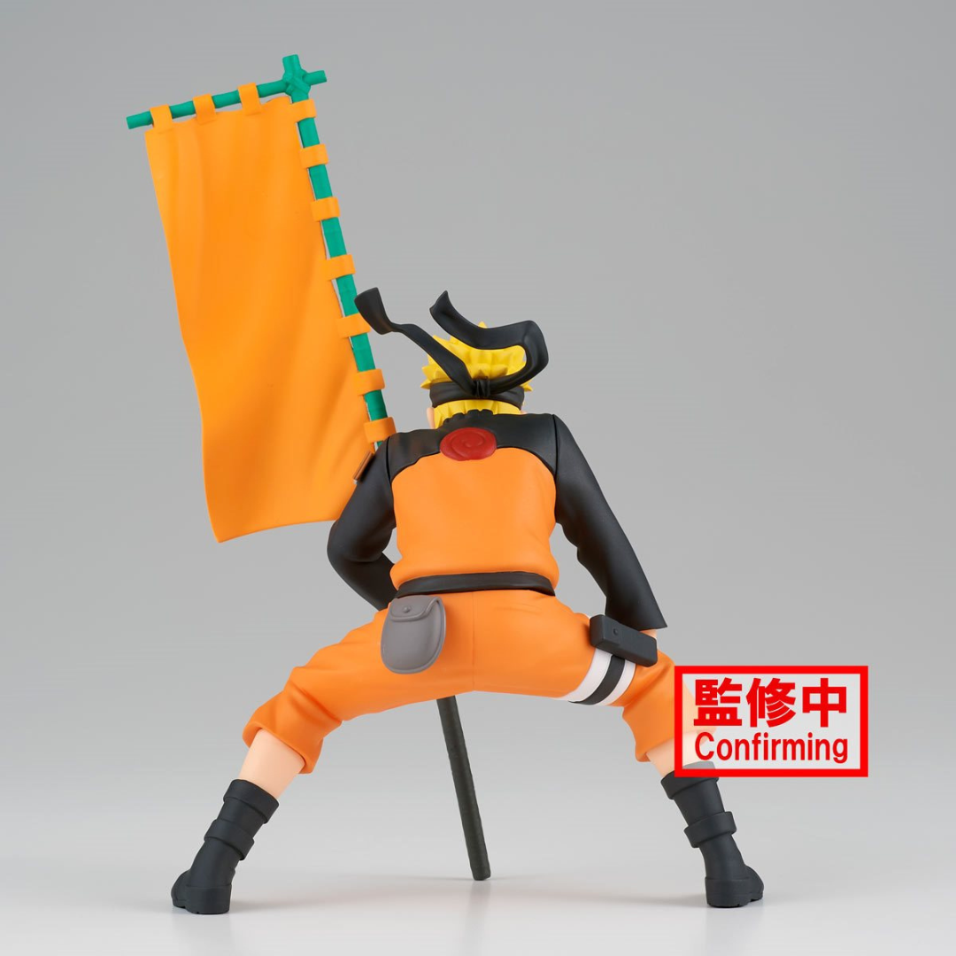 Naruto Uzumaki figure holding the Narutop99 Banner.